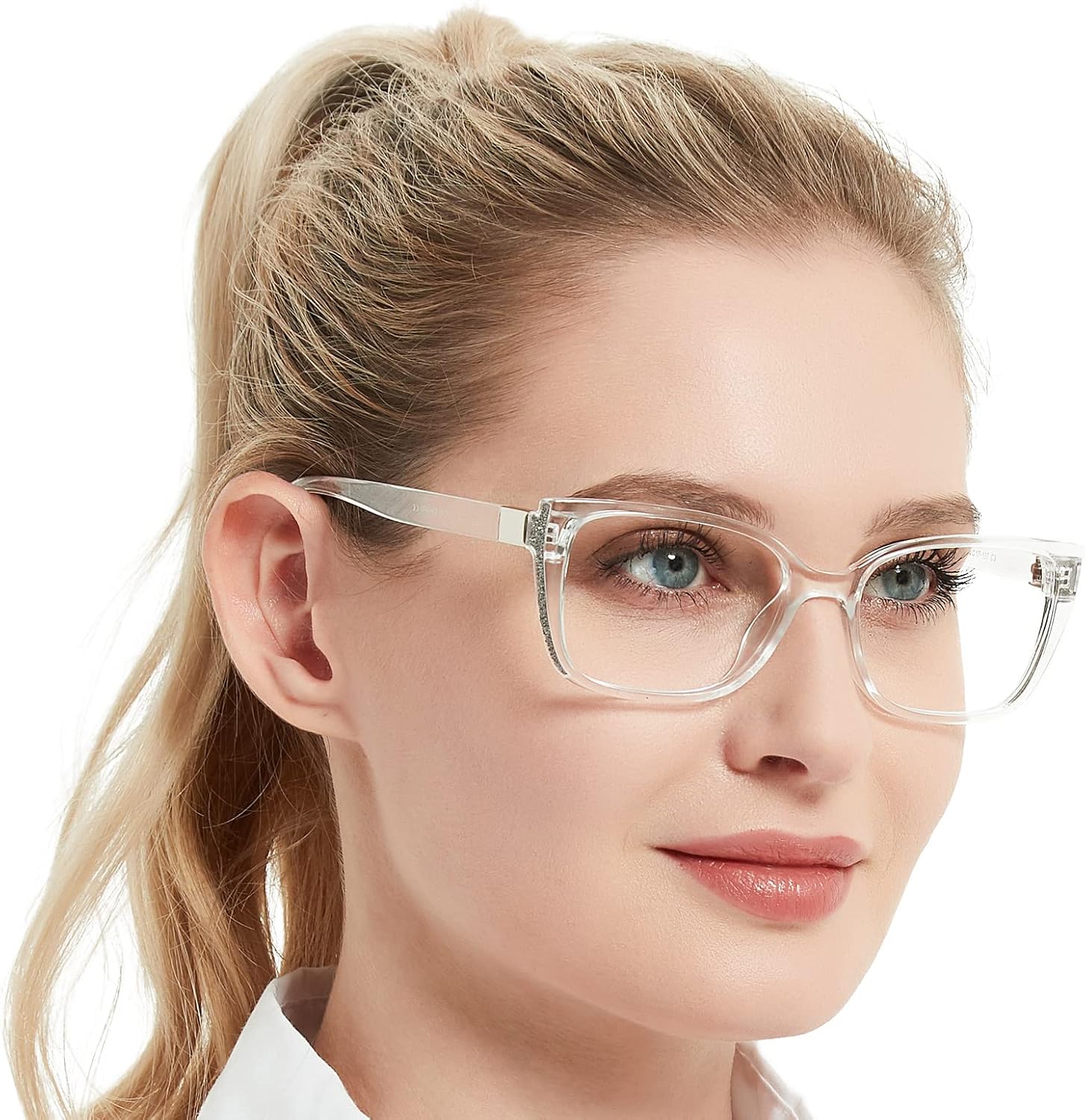 OCCI CHIARI Women's Reading Glasses 1.75 Stylish Readers Women 0 100 150 200 250 300 350 400 500 600 (Transparent, 1.75)