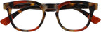 OPULIZE AVA Reading glasses for Women Men,Scratch Resistant Round frame with Spring Hinges, Brown Tortoiseshell with a Touch of Red +2.5 (Pack of 1)