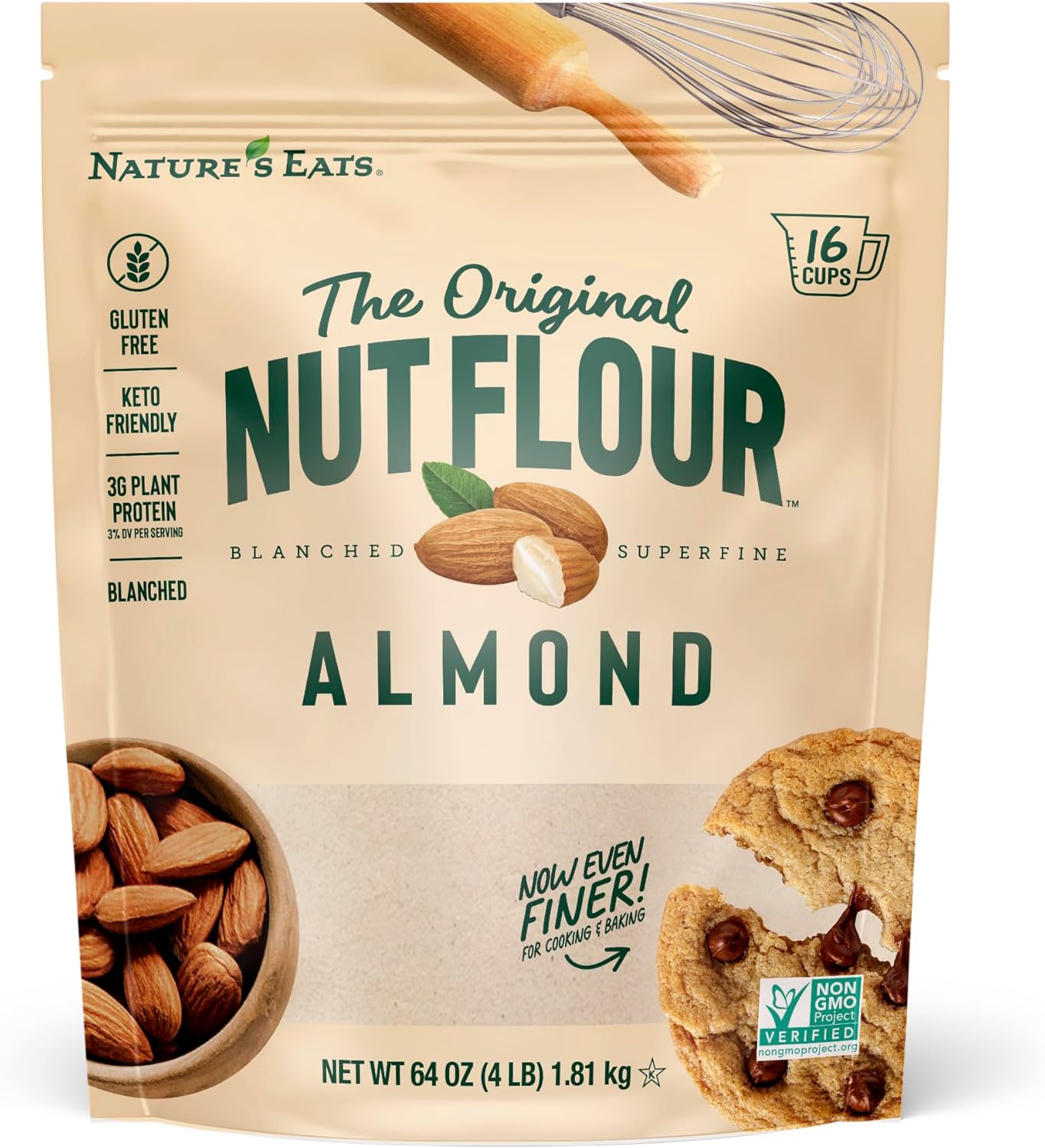 Nature's Eats Blanched Almond Flour, 64 Ounce