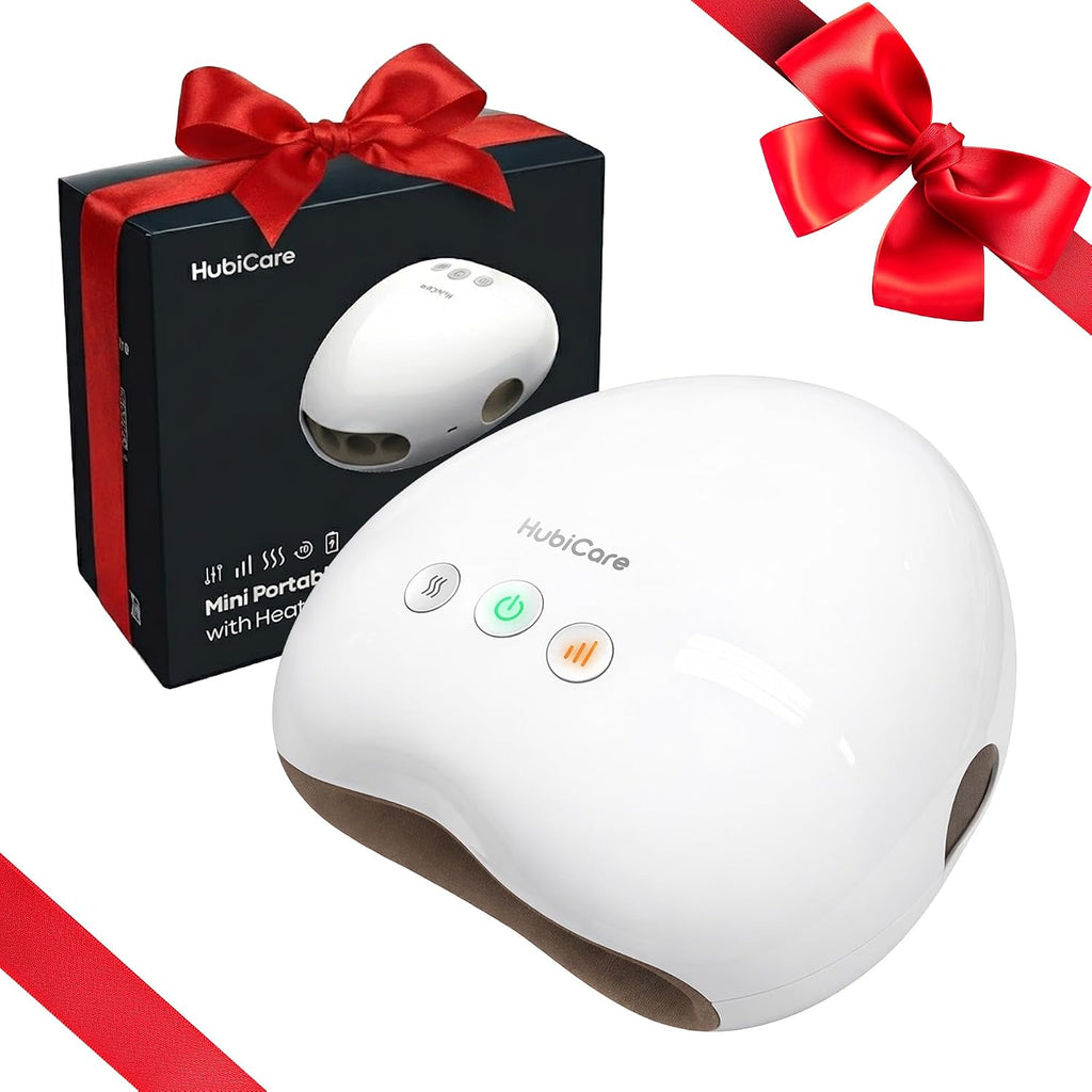 HuBDIC HubiCare Portable Hand Massager with Individual Finger Massage, Cordless Heat & Compression for Finger Numbness & Arthritis Relief, Compact Travel & Gift Design for Love Ones