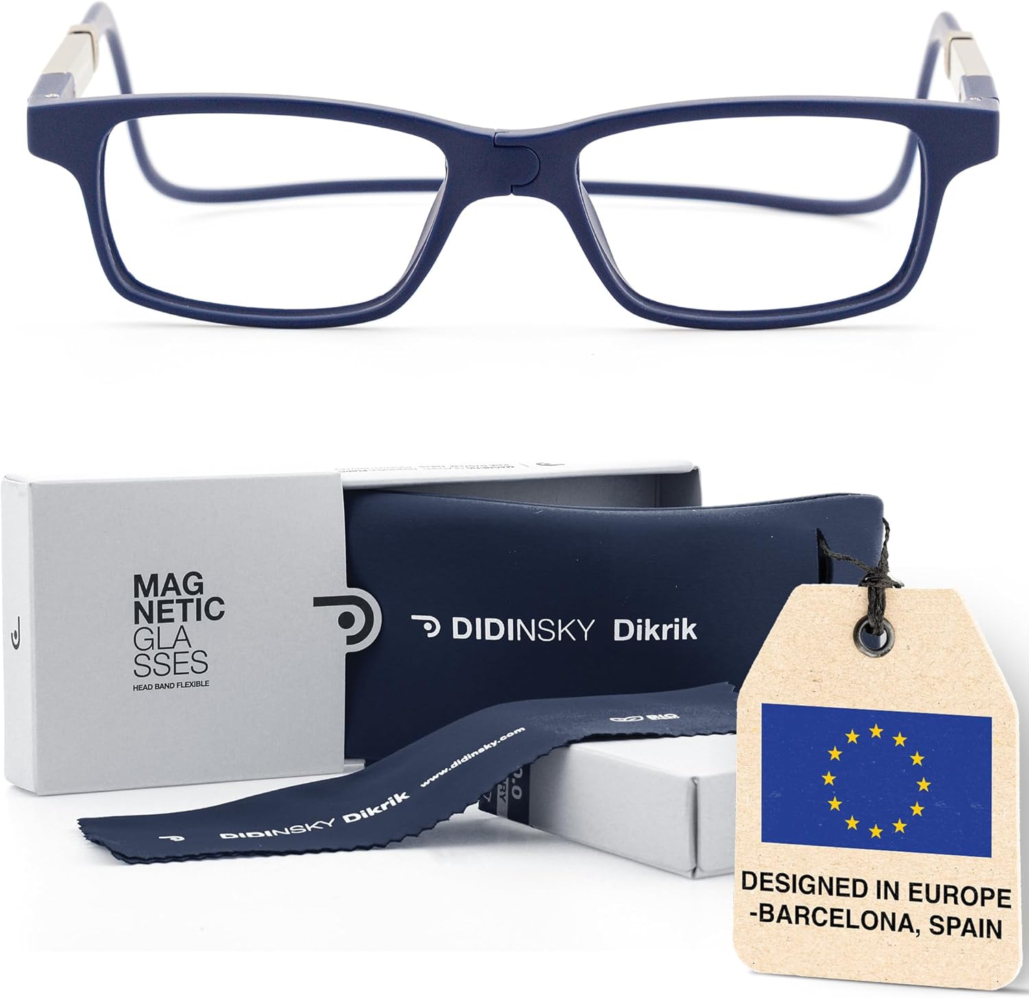 DIDINSKY Magnetic Reading Glasses – Foldable Blue Light Blocking Readers for Men & Women with Anti-Reflective Lenses