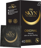 SKYN Original Lubricated Latex Free Condoms Value Pack, 40 Count