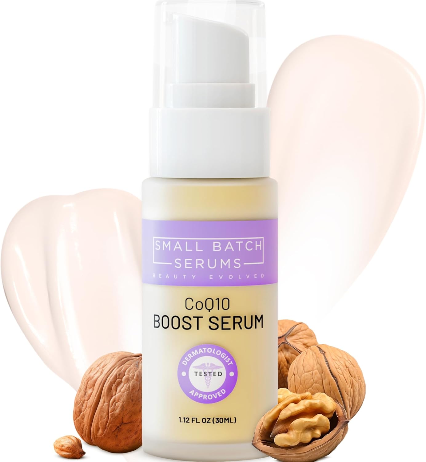 CoQ10 Pure Boost Glowing Face Serum - Coenzyme Q10 Serum with Hyaluronic Acid & Vitamin E for Enhanced Anti Aging Skin Care - Hydrating Hyaluronic Acid Facial Serum - Made in USA