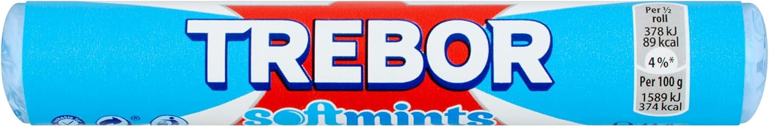 Trebor Softmint Spearmint Roll Std (Pack of 20)