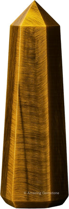 Amazing Gemstone Tigers Eye Crystal Towers - Natural Healing Crystal Point Obelisk for Reiki Healing and Crystal Grid (2" to 3" Inch)