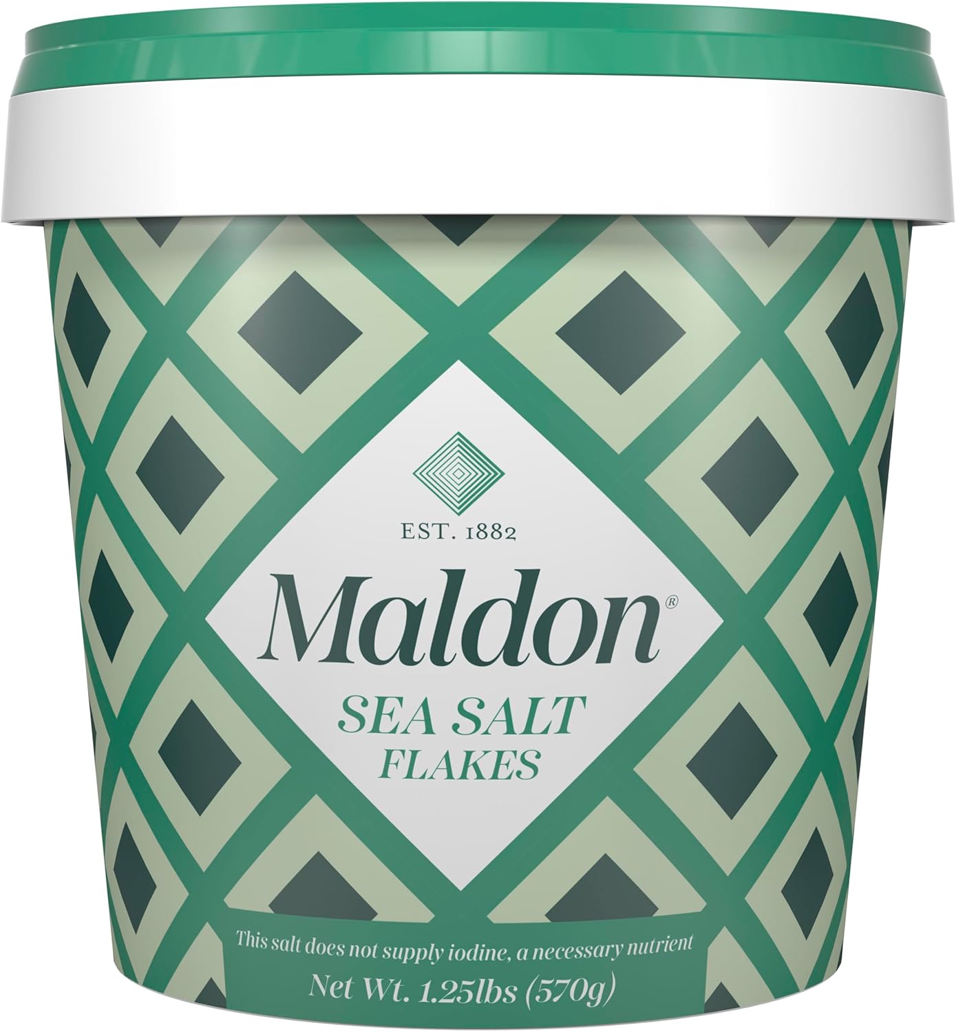 Maldon Salt, Sea Salt Flakes, 20 oz (570 g), Resealable Tub – Kosher, Natural, Unique Gourmet Pyramid Shaped Salt Flakes, Perfect for a Wide Range of Dishes, Hand-Harvested for Four Generations