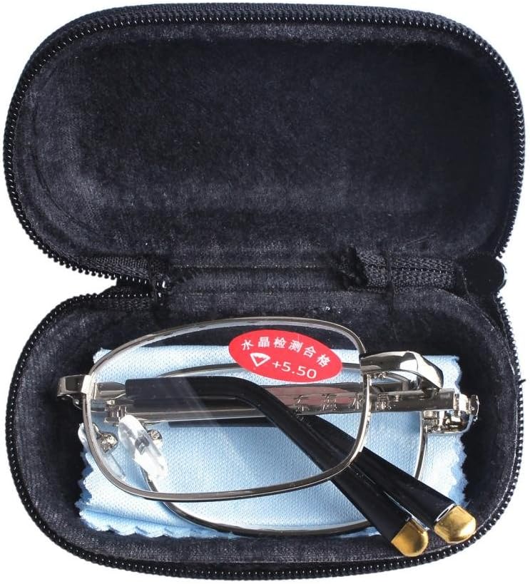 Mens Womens Folding Reading Travel +5.50 Glasses w Case 16 Strengths Available
