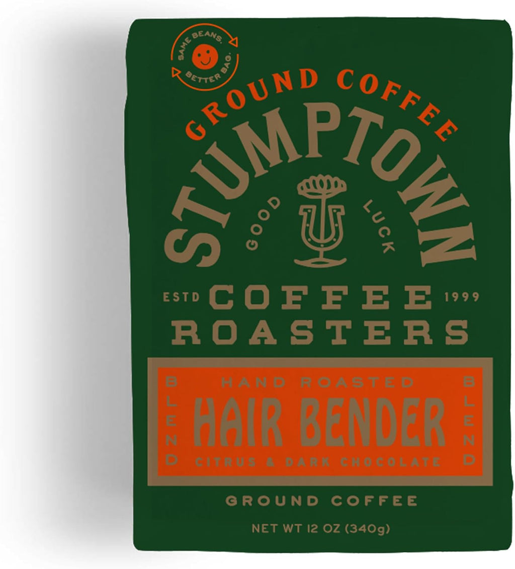 Stumptown Coffee Roasters, Medium Roast Ground Coffee, 100% Arabica Coffee - Hair Bender 12 Ounce Bag, Flavor Notes of Citrus and Dark Chocolate