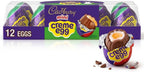 Mini Chocolate Creme Easter Eggs 12 Pack – Milk Chocolate Cream Filled Treats, Individually Foil Wrapped Easter Basket Candy, Festive Egg Carton Pack, 3.8 oz.
