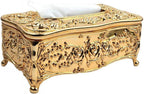Luxurious Rose Tissue Box Acrylic Holder Cover Luxurious Elegant Design Tissue Holders Paper Holder Napkin Holder for Home Toilet Bath (Gold)