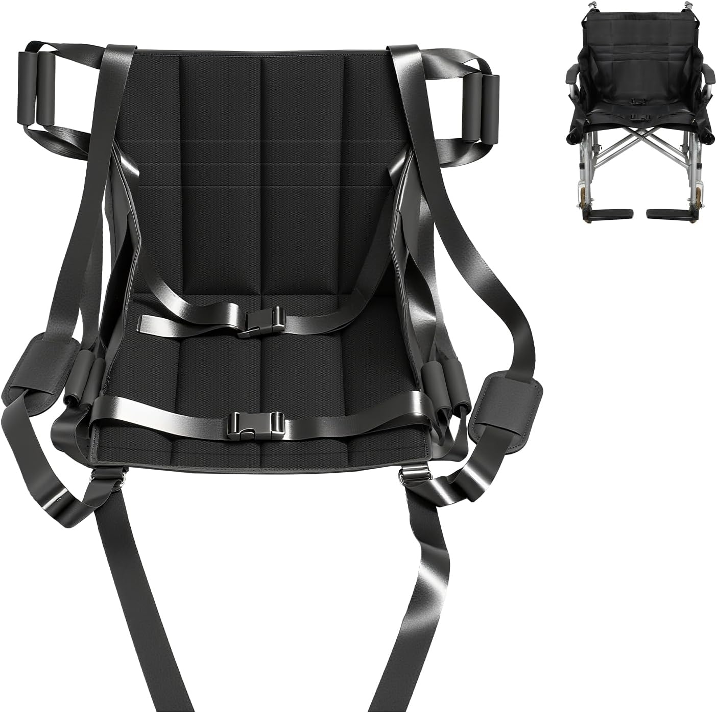 Patient Lift Transfer Belt for Wheelchair to Car/Bed, Emergency Evacuation Chair Stair Lift Assist pad, Portable Home Slide Board Sling Seat Cushion for Transferring Elderly and Disabled People.