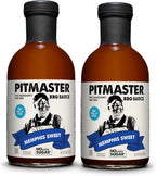 True Made Foods Pitmaster Memphis Sweet Barbecue Sauce - True Pitmaster Memphis-Style BBQ Sauce, No Sugar Added, Keto, Whole30 & Paleo Friendly - 18oz, 2 Pack - Ideal for RIbs, Pork, Chicken and Steaks