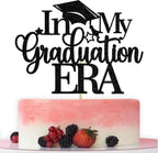 In My Graduation Era Cake Topper, Congrats Grad Class of 2026 Cake Topper, You Did It, We are So Proud of You, Funny Graduation Party Decorations, Black Glitter
