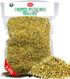 Pistachios Roasted Chopped, 2.2 lb (1 kg), Dry Roasted Unsalted Pistachio Crumbles, Chopped Pistachios nuts for ice cream sundaes, Gusto Etna, Non GMO, Product of Italy