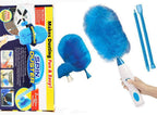 360 ° Spin Hurricane Adjustable Electric Feather Duster Vacuum Cleaner Battery Operated with Touch Button, Larpipao Blue Multifunction Electric Duster
