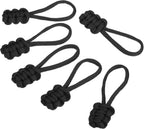 PATIKIL Zipper Pulls Replacement, 6 Pack Extension Cord Handle Fix Pull Tab Extender Fixer Slider Head Repair Kit for Luggage Backpack Jacket, Black