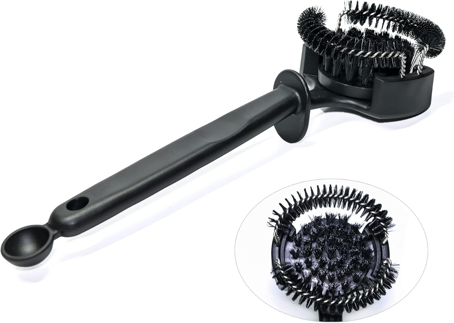 58mm Espresso Cleaning Brush - Group Head Cleaning Brush - Detachable 360 Nylon Cleaning Bristle Tools for Coffee Machine 58mm Portafilter Shower Screen