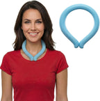 Neck Cooling Tube | Wearable Cooling Neck Wraps for Summer Heat I Hands Free Cold Pack | Reusable Cooler (Blue)