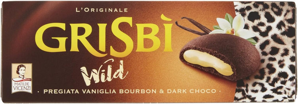 Vicenzi Grisbi Italian Shortcrust Biscuits filled with Vanilla Cream 5.3oz 150g,