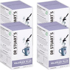 Dr Stuart's Organic Valerian Plus Tea 60 Teabags (15 Bags x Pack of 4) | Herbal Blend of Chamomile, Valerian Root & Fennel | Bedtime Tea Helps in Restful Sleep & Relaxation | Naturally Caffeine Free