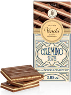Venchi - Cremino 1878 Chocolate Bar with Almond Gianduja and Hazelnuts, 3.88oz - Gluten Free