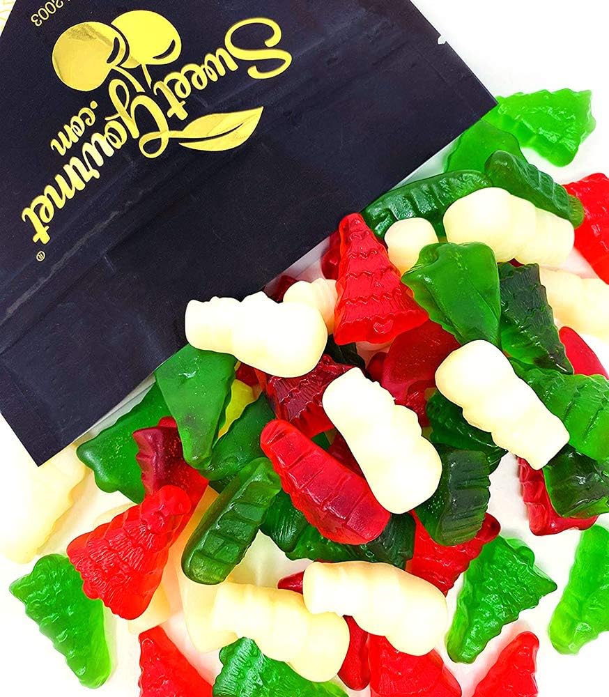 SweetGourmet Gummy Christmas Trees & Snowmen | Holiday Candy Bulk | 1.5 Pounds