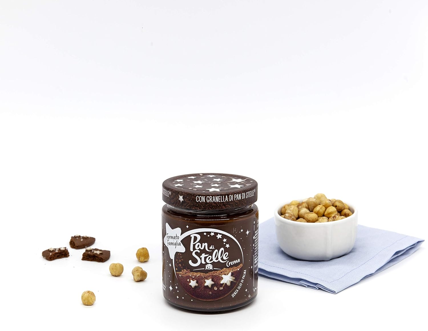 Mulino Bianco Pan di Stelle Cream Hazelnut Spread Falmily Size 480g 16.93oz