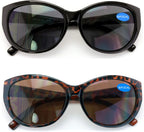 V.W.E. 2 Pairs Women Bifocal Reading Sunglasses Reader Glasses Cateye Vintage Jackie Oval
