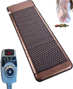 HAILM Far Infrared Jade Amethyst Heat Stone Mat,Professional Infrared Heating Pad,Massage Mats Full Body for Office,Home,Travel,Temperature Adjustable,80x190cm