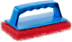 STAR BRITE Medium Red Scrub Pad with Interchangeable Handle - Versatile Cleaning for Most Tasks Including Aluminum Restoration, Teak & Fine Wood Cleaning (Red) Medium (040130)