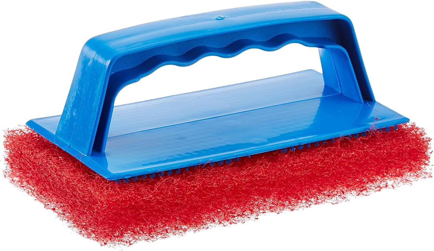 STAR BRITE Medium Red Scrub Pad with Interchangeable Handle - Versatile Cleaning for Most Tasks Including Aluminum Restoration, Teak & Fine Wood Cleaning (Red) Medium (040130)