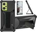 bojioderf Case Compatible for Realme GT NEO 2 Phone Case Cover [with Tempered Glass Screen Protector] Hybrid Case [Folding Support Magnetic] [Frosted Anti-Fingerprint] Black