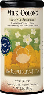 The Republic of Tea — Milk Oolong Tea Tin, 36 Tea Bags, Naturally Caffeinated