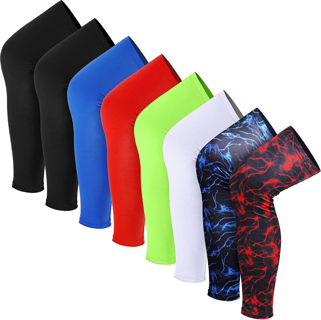 Tatuo Leg Sleeves Compression Long Knee Sleeve UV Protect for Men Women Sport Basketball Football