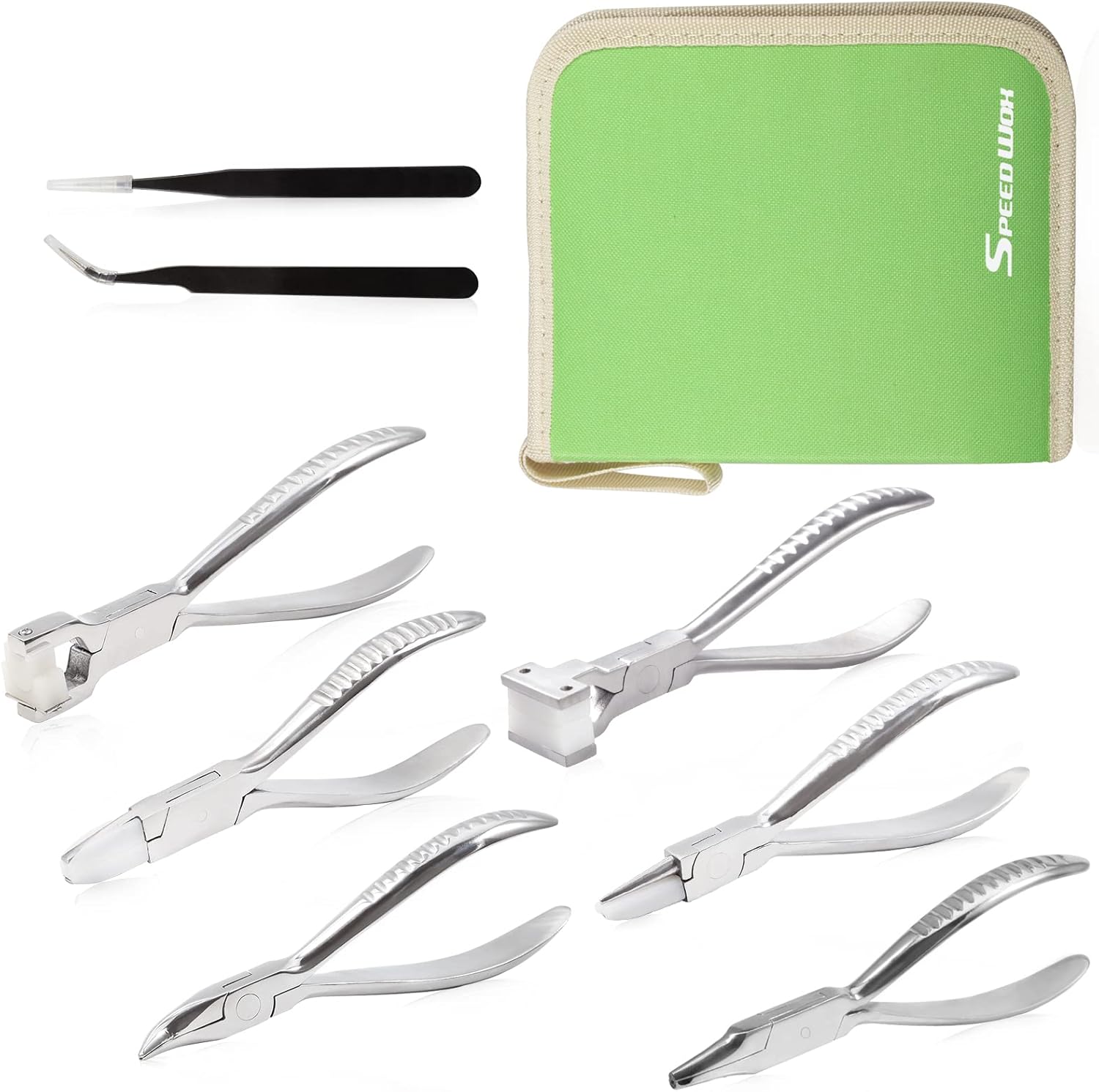 SPEEDWOX Eyeglasses Pliers Set - 6 Pieces Including Nose Pad, Arm, Frame Adjusting Pliers