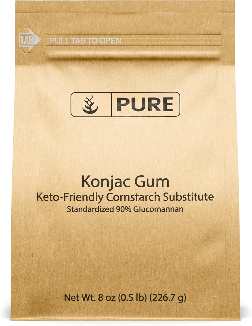 Konjac Gum Powder (8 oz) Glucomannan Konjac Powder, Cornstarch Substitute, Thickener