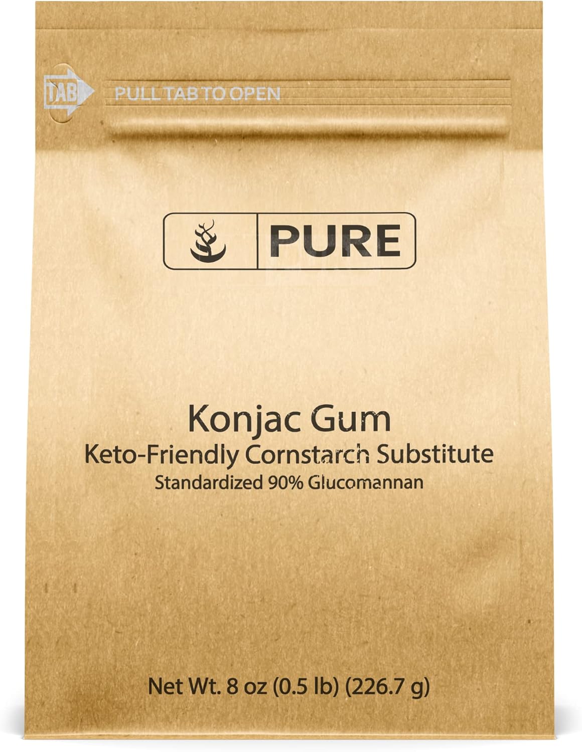Konjac Gum Powder (8 oz) Glucomannan Konjac Powder, Cornstarch Substitute, Thickener