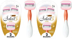 BIC Soleil Glide Disposable Razors for Women, 5 Blades With Shea Butter Moisture Bars For a Smooth Glide, 2 Piece Razor Set (Pack of 2)