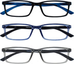 OPULIZE BLU Blue Light Blocking Reading Glasses for Women Men, Cool Round Frame with Anti-Glare, UV and Eyestrain Protection