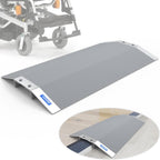 28.5" L×1.2" H Bridge Threshold Ramps for Doorways, Fits 3.5–6" Wide Thresholds with Adjustable Support Bars, Non-Slip Aluminum Wheelchair Ramps for Home Steps