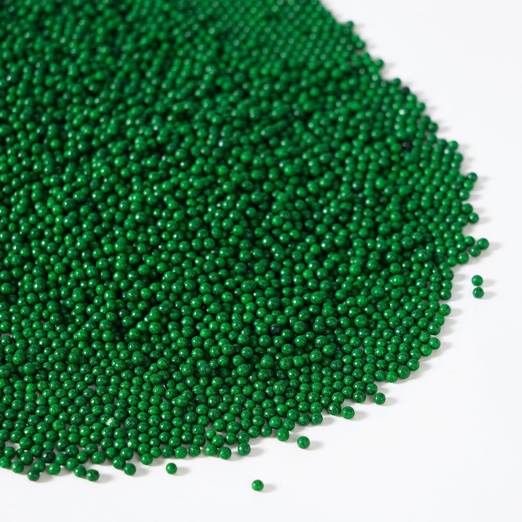 Green Sprinkles for Cupcakes, Green Nonpareils, 2 mm Pearl Sprinkles, Nonpareils Sprinkle for Cake Decorating, Cookies, Ice Cream, Macarons, and Baking(120g/4.23oz)