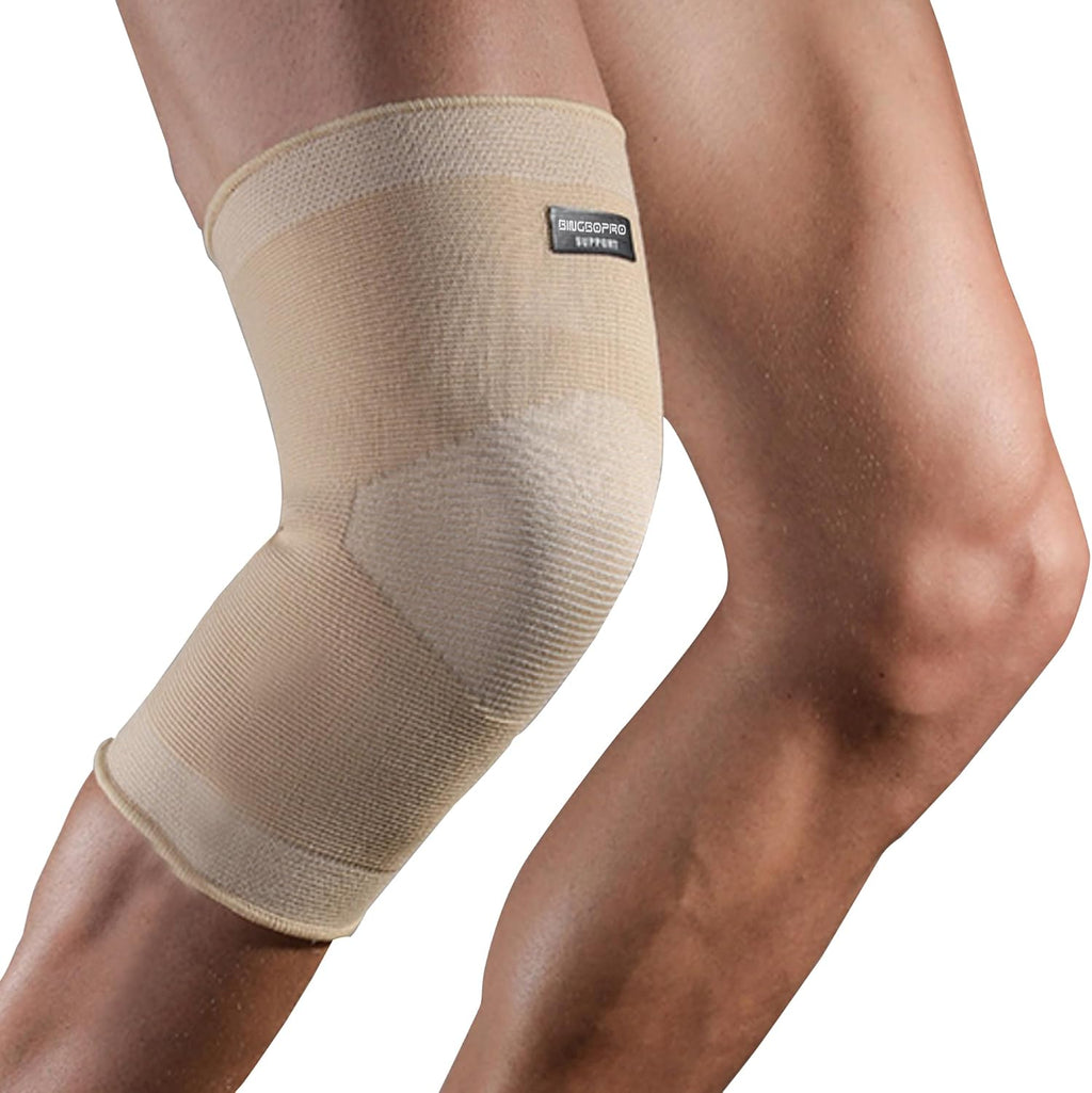 Knee Brace for Pain Relief - Knee Compression Sleeves for Men and Women, Knee Support Leg Brace for Meniscus Tear, Running, Weightlifting, Workout, ACL, Arthritis, Joint Pain Relief(Nude,XL)