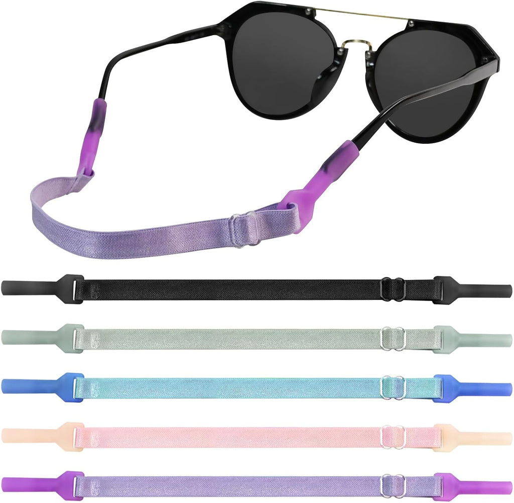 5 Pcs Adjustable Eyeglass Straps Anti-Slip Eyewear String Lanyard Retainers Sunglasses Eyeglasses for Men Women Kids