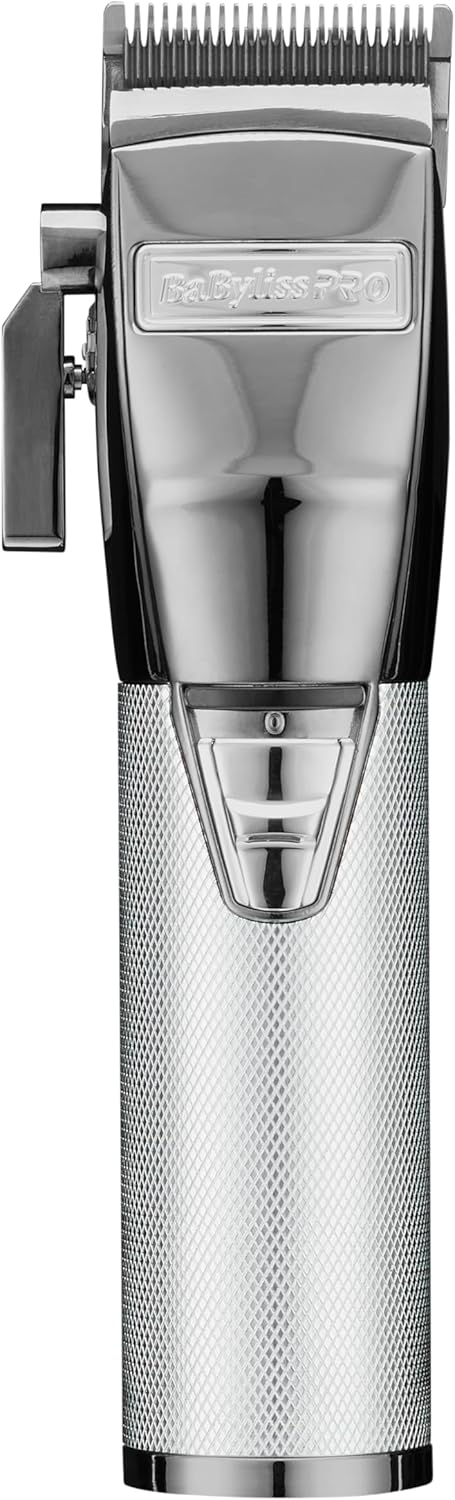 BaBylissPRO FX+ Professional Barber Cord/Cordless Hair Clippers for Men, All Metal, Lithium Battery with 3-Hour Runtime