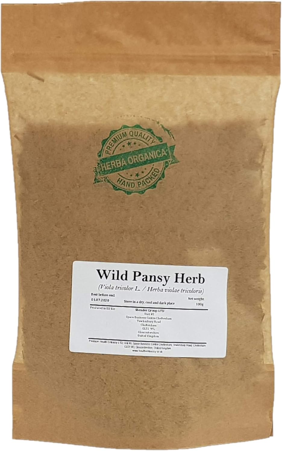 Herba Organica Wild Pansy Herb - Viola Tricolor L - Herbal Tea (50g)