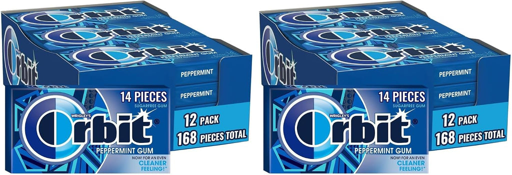 ORBIT Peppermint Sugar Free Gum Individually Wrapped, Bulk Packs of Gum, 14-Pieces (336 Total Pieces),(Pack of 24)