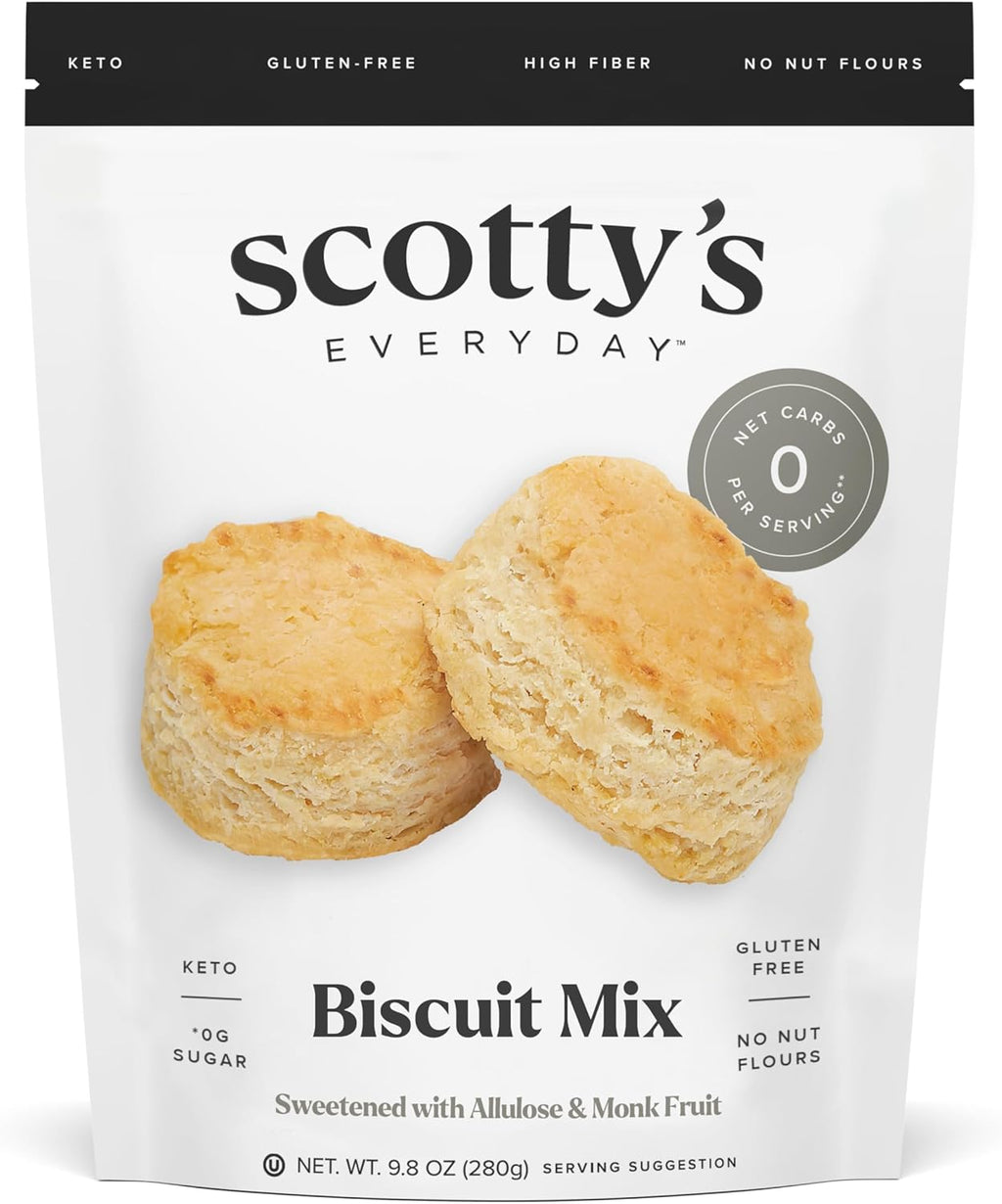 Scotty's Everyday - Keto Biscuit Zero Carb Mix - 0g Net carbs, 0g Added Sugar, Gluten-Free, High Fiber - No Nut Flours - 9.8oz, Pack of 1