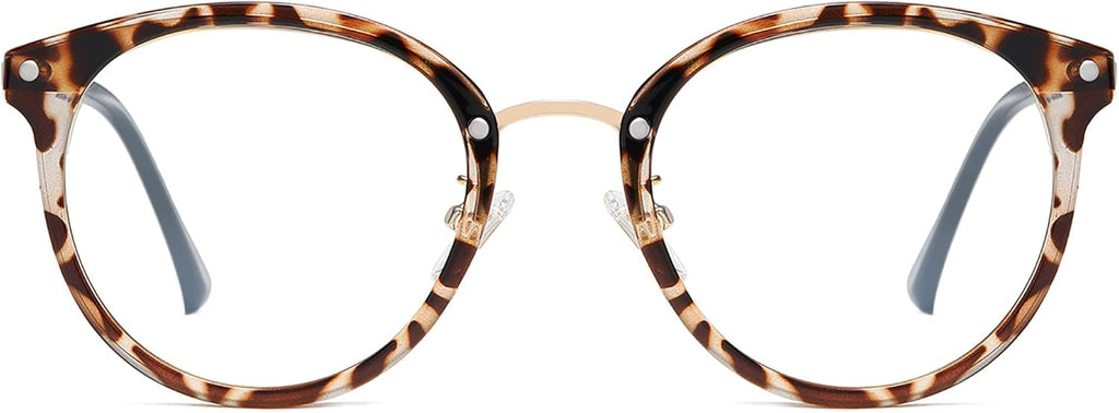 SOJOS Retro Round TR90 Blue Light Reading Glasses Womens Mens Readers Computer Glasses Eyewear Frame SJ9001