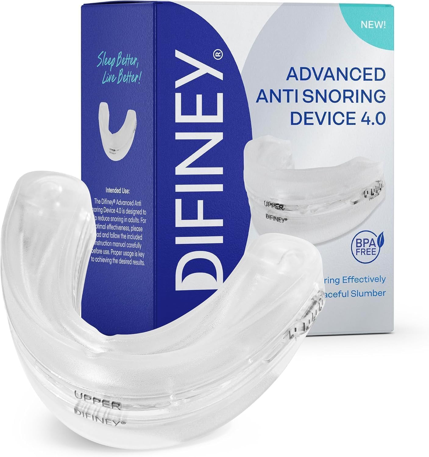 Advanced Anti Snoring Device 4.0: FDA-Cleared Snoring Solution – Adjustable Snore Stopper Mouth Guard for Men & Women – Anti Snoring Mouthpiece to Improve Sleep – Reusable Night Use