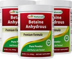 Best Naturals Betaine Anhydrous Trimethylglycine (TMG) Pure Powder 1 Pound (1 LB (Pack of 3))